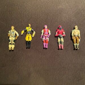 Vintage 1980's HASBRO Lot of  5 GI Joe 3.75" Action Figures Soldiers